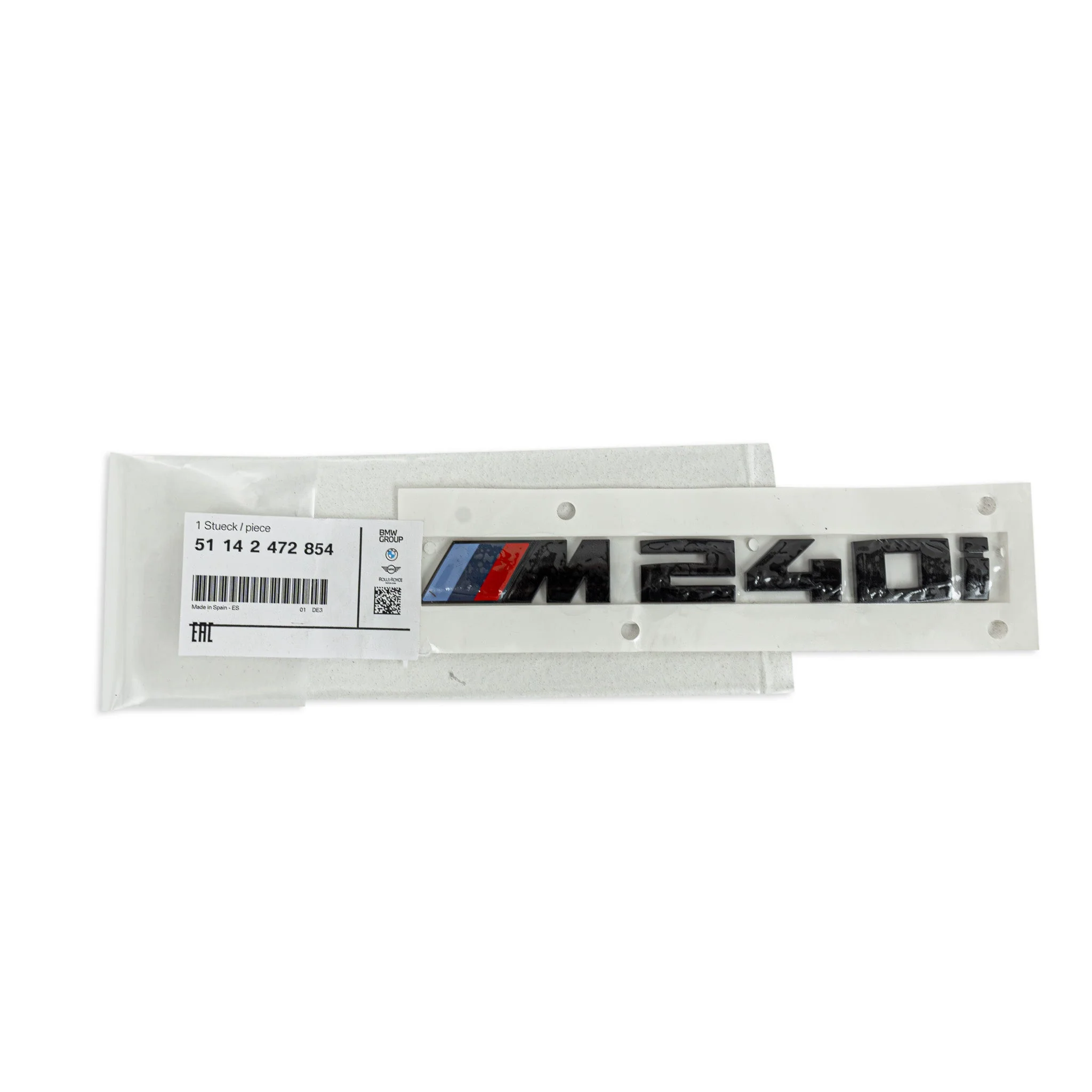 BMW M240i Genuine M Performance Black High Gloss Model Badge
